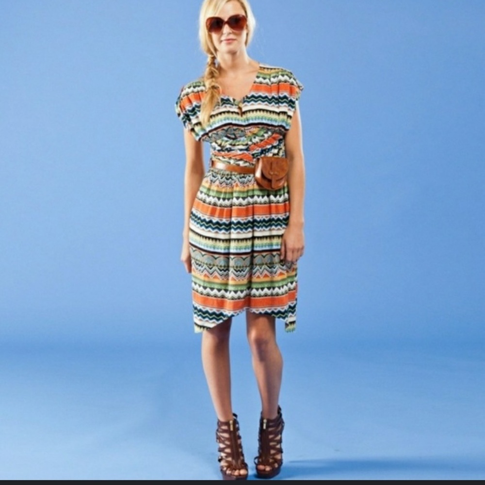 Suzabelle Boho Colorful Comfortable Nomad Dress size small